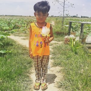 Cambodian Cutie at the Lotus Farm